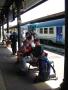 Awaiting the train in Aosta