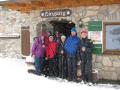 Leaving the snowy Dresdner Hutte
